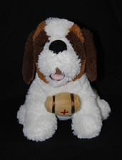 ?Peluche doudou chien Saint Bernard PACO DIFFUSION blanc marron 26 cm TTBE