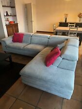 Canapé d'angle avec méridienne Gris - Mobilier de France 