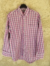 Chemise LACOSTE Devanlay une poche homme rose gris blanc manches longues 41