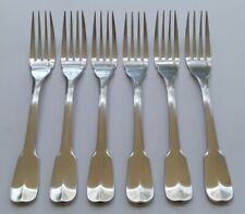 Très belles 6 FOURCHETTES A POISSON de CHRISTOFLE modèle CLUNY acier 17,7cm TBE