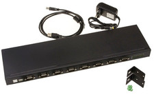 Convertisseur USB 8 PORTS RS232 RACKABLE Interface RS-232 DB9 GAMME INDUSTRIELLE