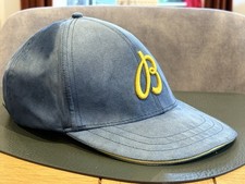 Casquette chapeau BREITLING 1884 bleu daim jaune logo "B" - NEUVE