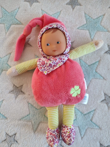 Doudou poupée lutin rose