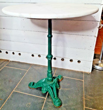 Table guéridon de bistrot avec plateau en marbre 