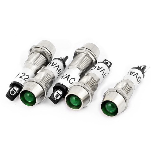 5pcs 220v led verte métal - led,