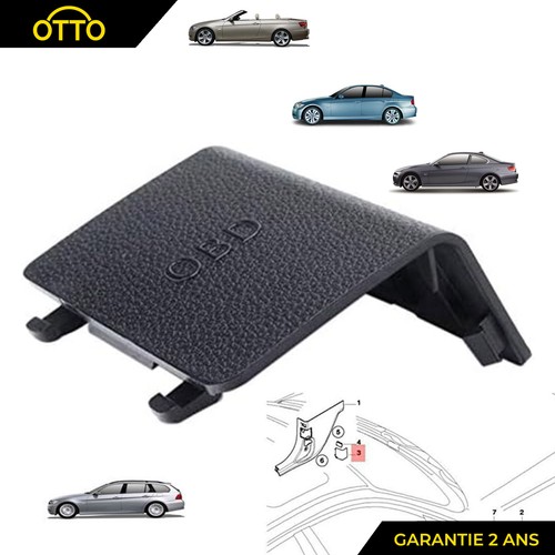 Cache prise obd - noir, pour