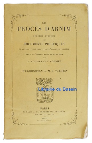 Procès arnim recueil - procès, des