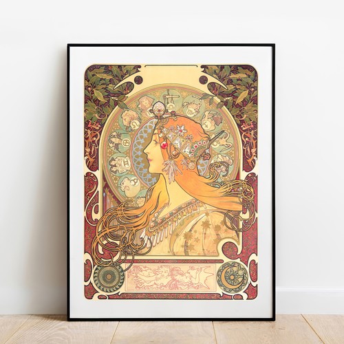Affiche art mucha zodiac - affiche, d'art