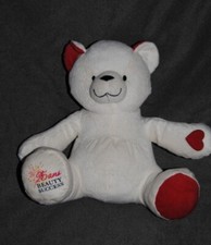 ?Peluche Doudou Ours BEAUTY SUCCESS 2014 25 Ans Blanc Coeur Rouge 25 Cm