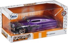 Jada 1:24 Big Time Muscle - 1951 Mercury Violet Avec Flammes Noires 32305