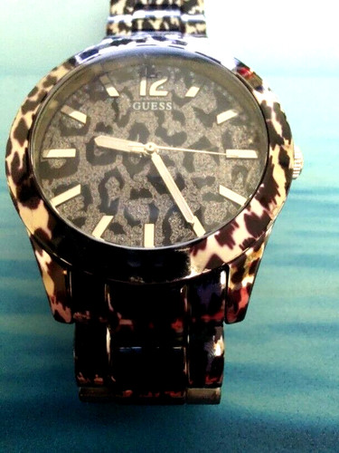 Women guess steel leopard - guess,