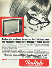 publicité Advertising  1122  1965  Radiola  téléviseur   Vision Directe