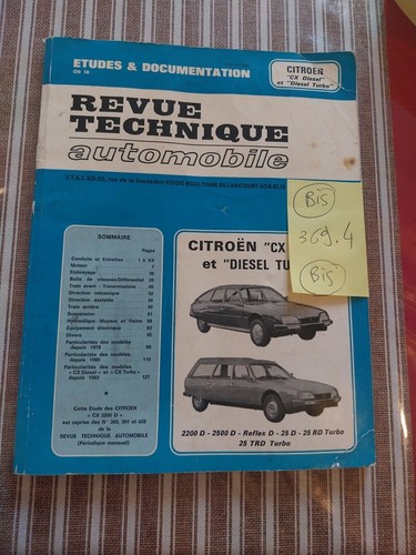 Revue technique citroen - citroen, cx