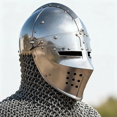 Casque bascinet médiéval - , en