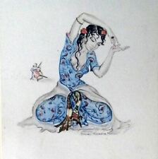 MINACHE G. Hadji/ Miniature Persane "La Danse"-Dessin Original-Pastel/Pap-Signé 