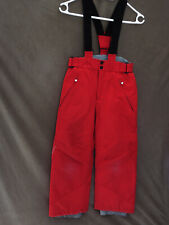 PANTALON DE SKI ROUGE BRETELLES  ♥ DECATHLON QUECHUA ♥ T 8 ANS  TBE +++ ☺