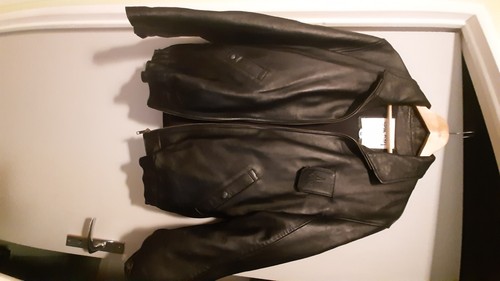 Blouson cuir agneau floqué - blouson, d'agneau