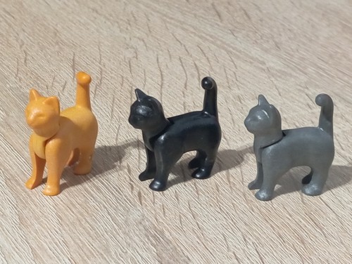 Playmobil figurines chat - x3,