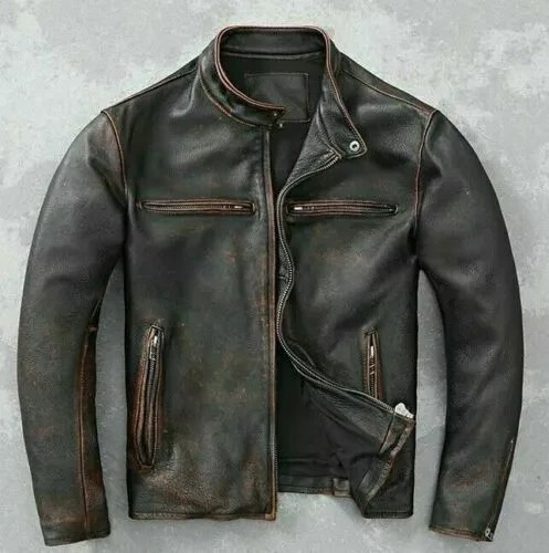 Blouson cuir moto - , homme