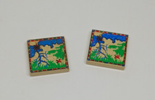 LEGO Aventuriers : 2x Tuile 2 x 2 Carte - Réf 3068px24 - Set 5986 5956 5905 5976