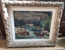 Tableau huile sur toile école