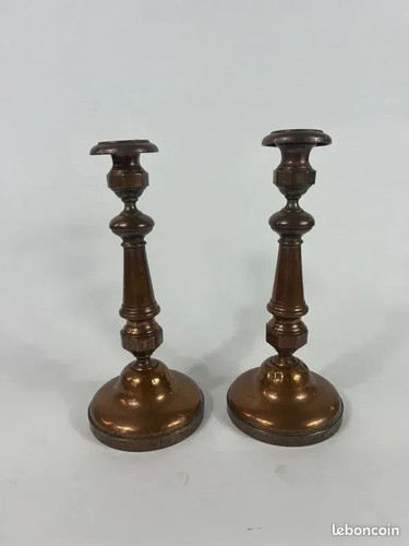 Ancien bougeoir cuivre - bougeoir,
