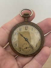 MA COLLECTION Montre Gousset mécanique mouvement chronographe émaillé FONCTIONNE