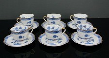 6 tasses et sous tasse A CAFE EN PORCELAINE DE LIMOGES HAVILAND " ARBRE DE VIE "