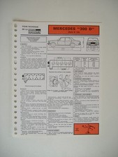 fiche technique RTA  MERCEDES 300 D série W 123