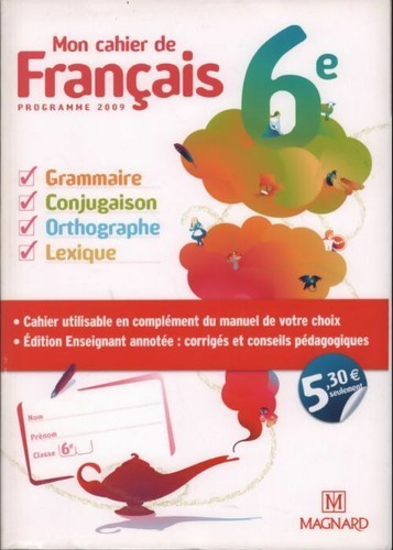 Mon cahier français - cahier,