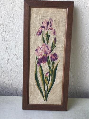 Canevas bouquet iris dans - bouquet, d'iris