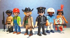 PLAYMOBIL VILLAGE PEOPLE SAN FRANCISCO IN THE NAVY DANCE DISCO GAY LEATHER RARE