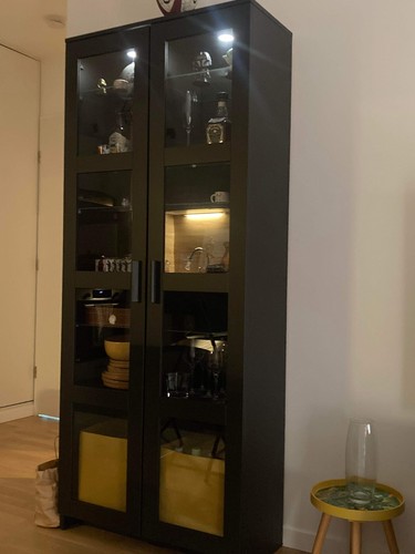 Meuble vitrine ikea noire - meuble,