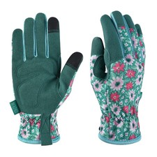 Gants de Jardinage Respirants avec Motif Floral, Anti-Perforation, M