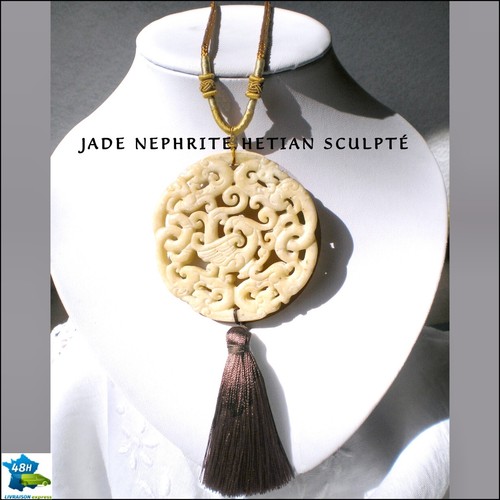 Collier jade nephrite hetian - collier,