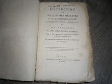 (1793 ) REVOLUTION LIVRE INSTRUCTION SUR LES POIDS ET MESURES