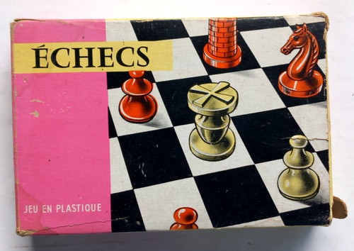 Vintage jeu echecs plastique - jeu,