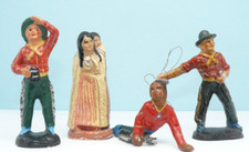 Lot cowboys indiens farwest DDR masse figuren indianer RDA HOPF BAYER BECK...