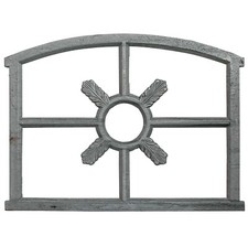 Fenêtre de grange à barreaux fer forgé / rouille style antique 70cm (q)