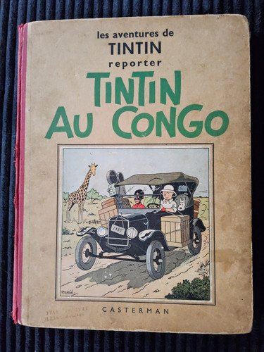Tintin congo a3 - tintin, noir