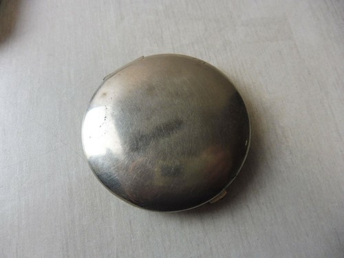 Ancien poudrier métal - poudrier,