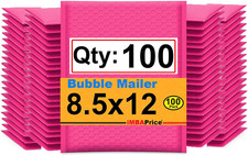 8.5X12 Inches Hot Pink Color Polybubble Bag, 100-Pack Medium Size #2 Self Seal P