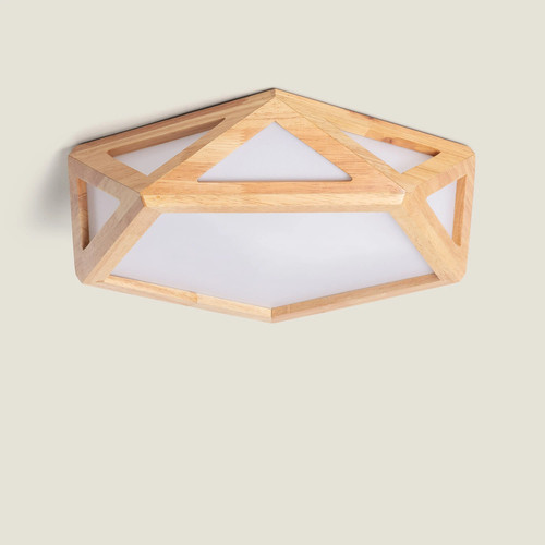Plafonnier led bois cct - plafonnier,