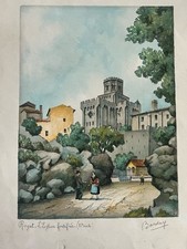 Dessin Aquarelle.   L'Eglise