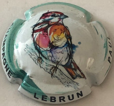 Capsule de champagne LEBRUN Paul (74d. contour blanc et turquoise)