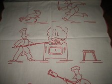 Broderie ancien Rideau