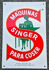 RARE plaque émaillée SINGER
