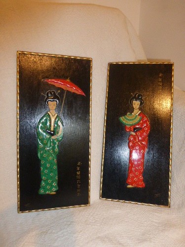 Paire tableaux asiatique - de,