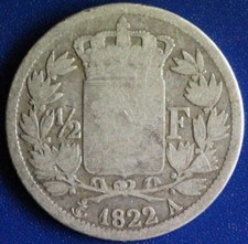 FRANCE 1/2 FRANC LOUIS XVIII