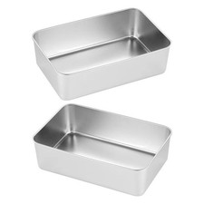  2 Pcs Moule À Pain En Inoxydable Poêle Acier Casserole Moules Pâtisserie